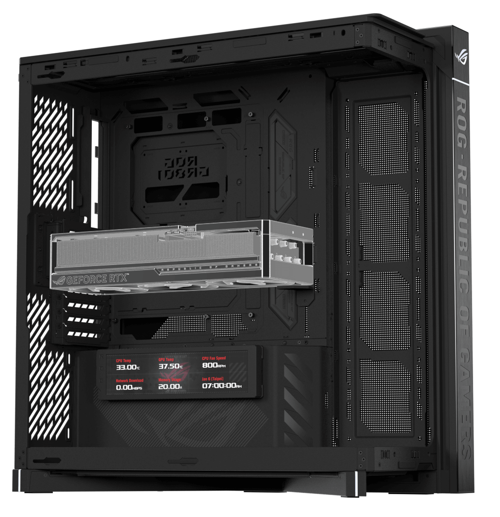 ROG 幻世神标示最大显卡长度与宽度