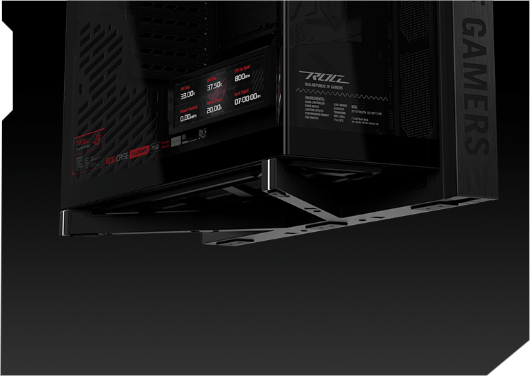 ROG 幻世神底部金属脚座结构展示