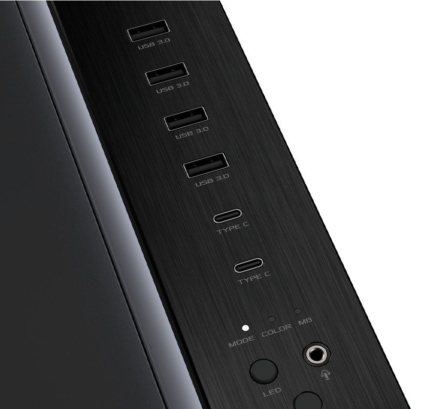 ROG 幻世神前置 I/O 面板展示