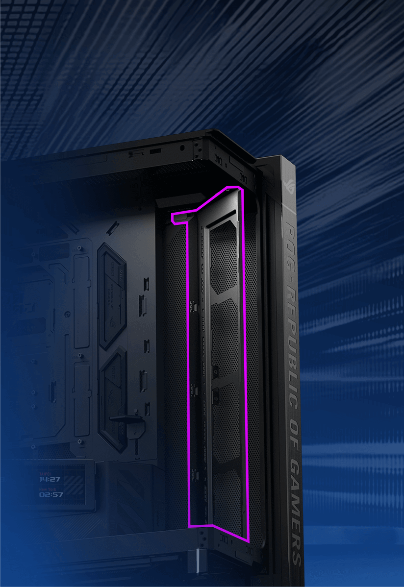 ROG 幻世神内部结构展示专利旋转式侧边风扇支架