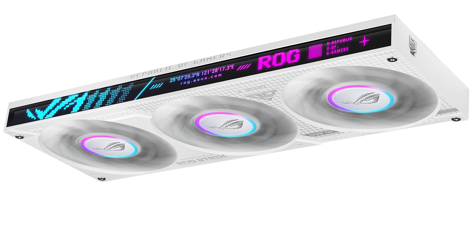 ROG 飞龙4代 360 LCD 颜值版 白色预装风扇产品图