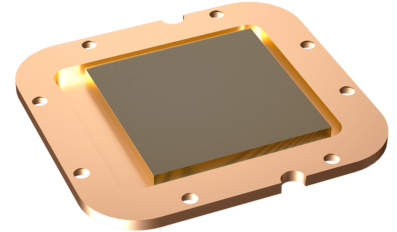 ROG 飞龙4代 360 LCD 颜值版 白色微水道铜底板特写