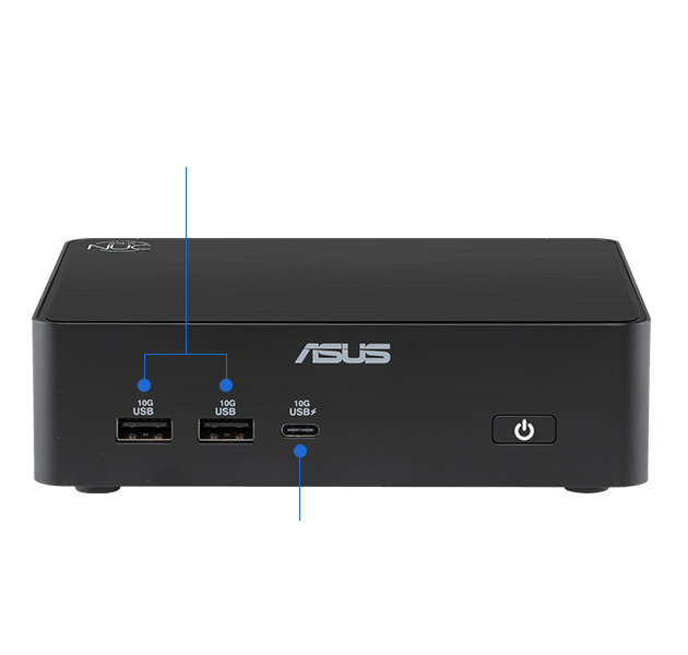 ASUS NUC 15 Pro pure front with IO 接口