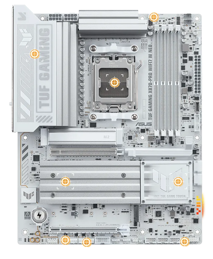 TUF Gaming 主板正面图（带 I/O 接口