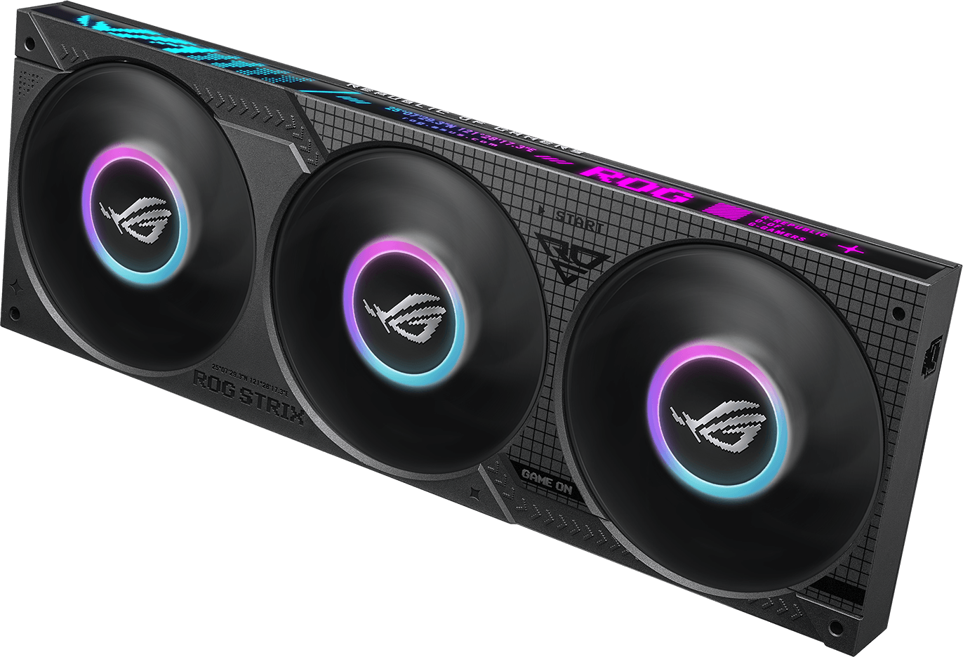 ROG 飞龙4代 360 LCD 颜值版一体式风扇特写