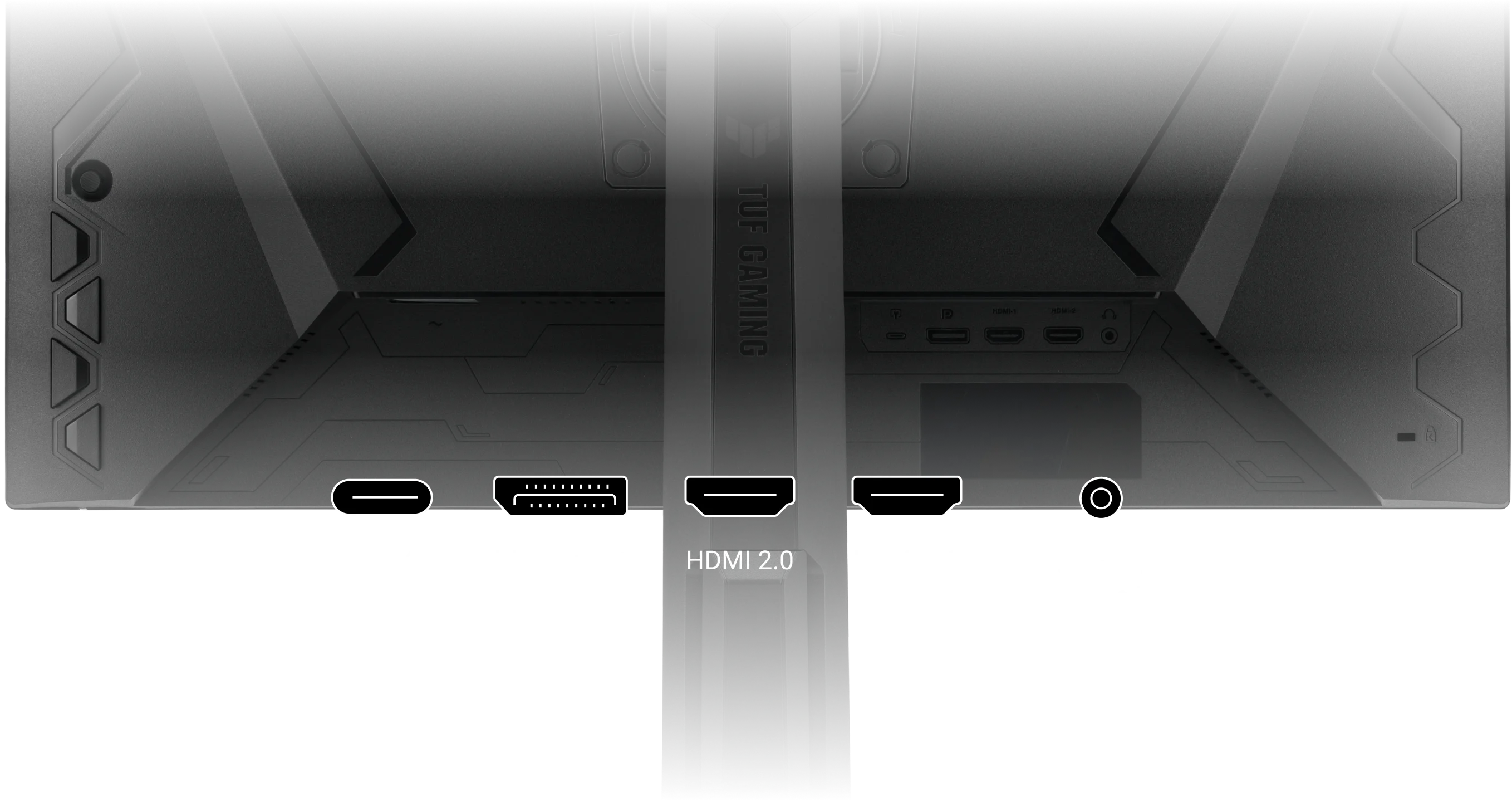 多种连接选项包括 HDMI® 2.0, DisplayPort™ 1.4 接口和一个 USB Type-C。