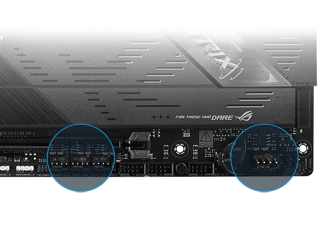 ROG STRIX B850-F GAMING WIFI7 Neo 机箱风扇接针位置