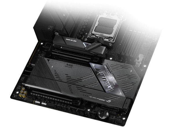 ROG STRIX B850-F GAMING WIFI7 Neo M.2散热片与背板布局