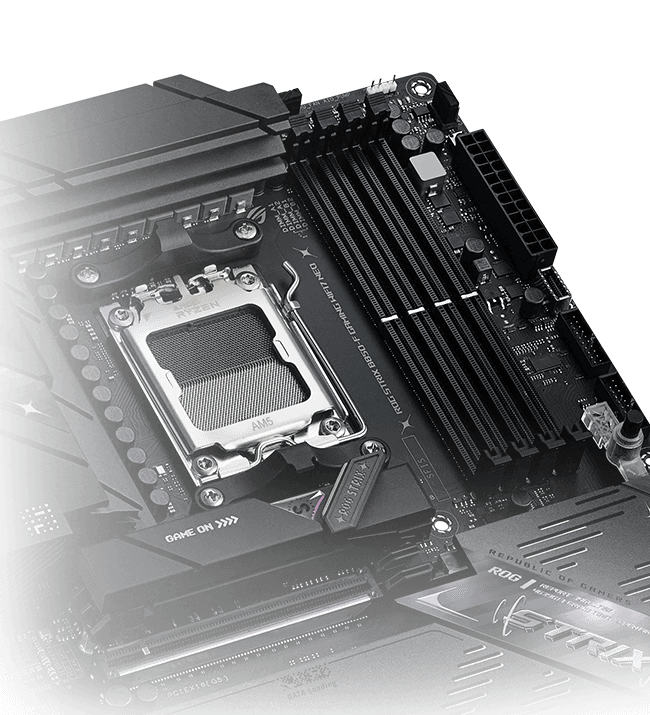 ROG STRIX B850-F GAMING WIFI7 Neo 主板支持内存超频至9000+ MT/s。