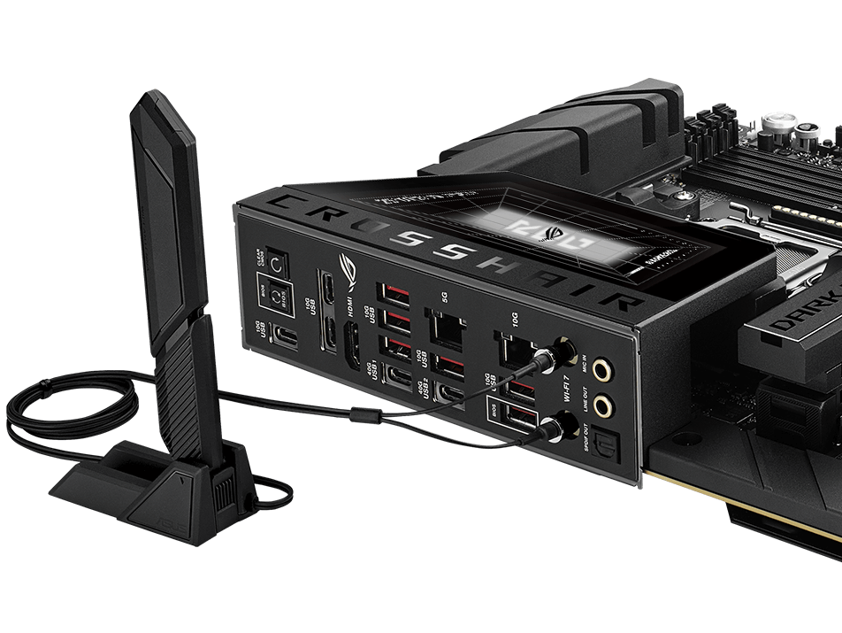 ROG Crosshair X870E Dark Hero 搭载华硕易拆式天线