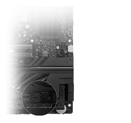 ROG Crosshair X870E Dark Hero 主板配备三个USB 2.0接口,支持一体式水冷散热器、机箱风扇及机箱。