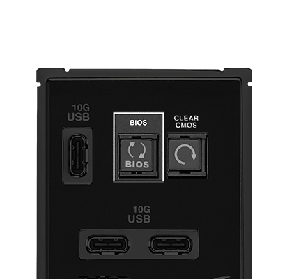 CMOS 清零按钮与 BIOS FlashBack™ 一键升级(ROG Crosshair X870E Dark Hero 主板)