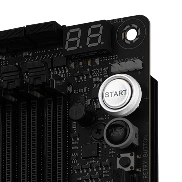 ROG Crosshair X870E Dark Hero 开机按钮