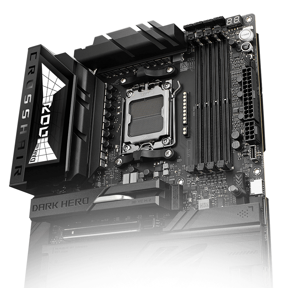 ROG Crosshair X870E Dark Hero 主板支持Aura Sync灯效同步技术。