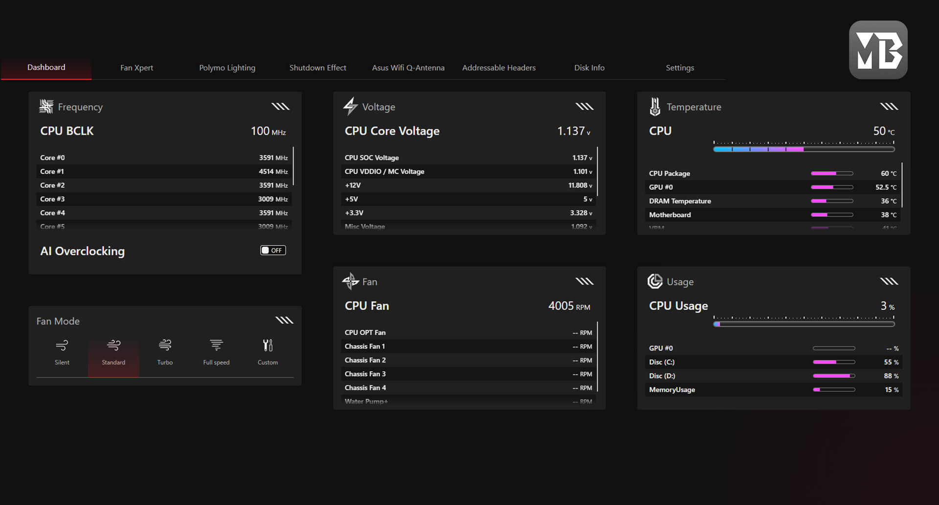 MB Manager 用户界面图片