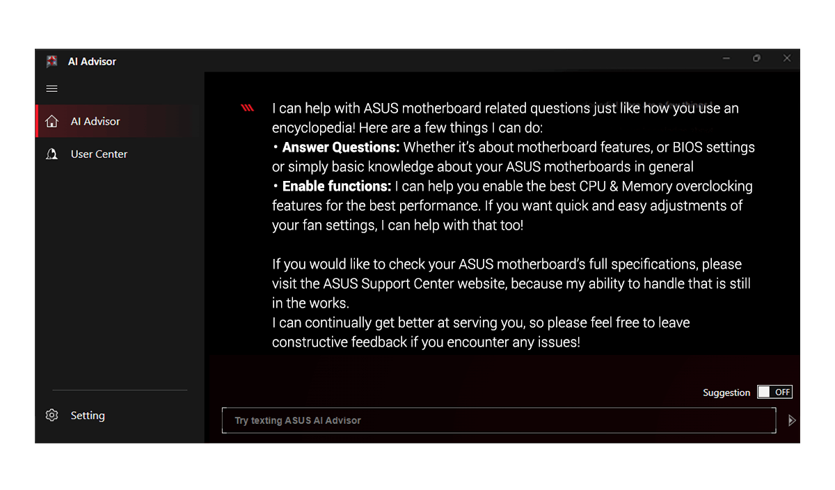 AI ASUS AI AI 智能助手 UI