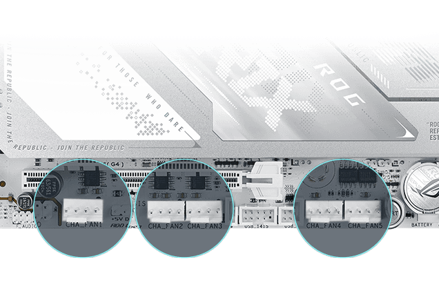 Strix X870E-A 机箱风扇接针位置