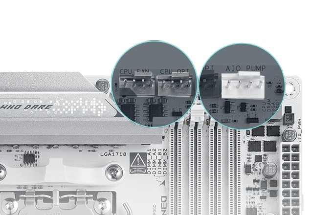 Strix X870E-A  风扇接针位置