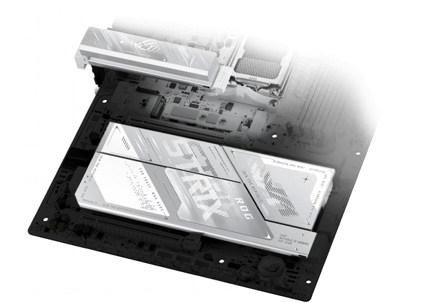 Strix X870E-A M.2 散热片与 M.2 背板布局