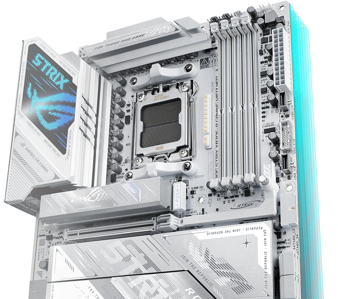 ROG Crosshair X870E Dark Hero 左侧角度