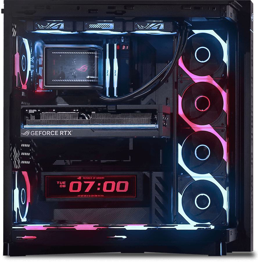 ROG Eurux GR120 ARGB 装机展示 - 支持 Aura Sync 灯效同步与 10 种模式
