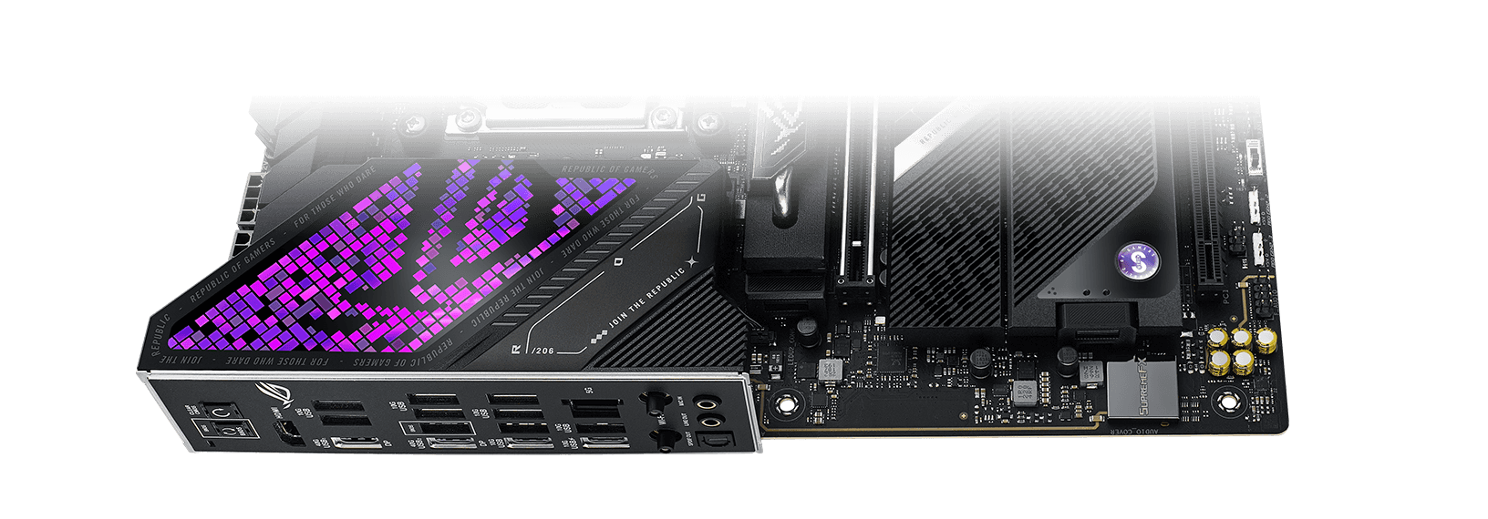 ROG STRIX X870E-E GAMING WiFi7 Neo 主板搭载 SupremeFX 电竞音效技术。