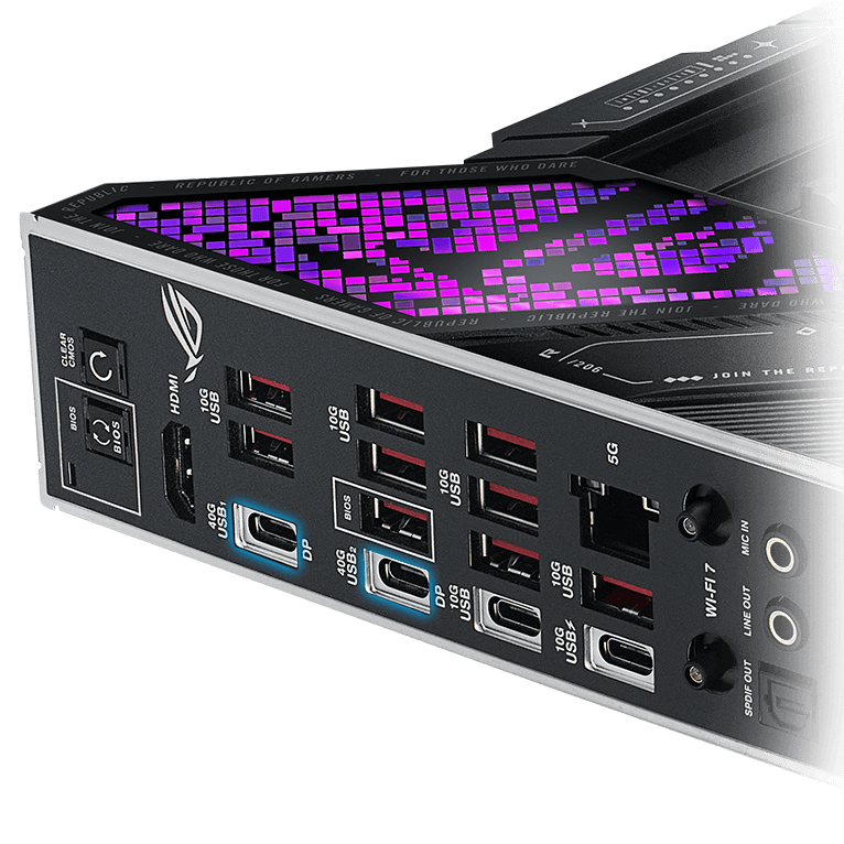 ROG Strix X870E-E Gaming WiFi7 NEO 采用双 USB4® 接口