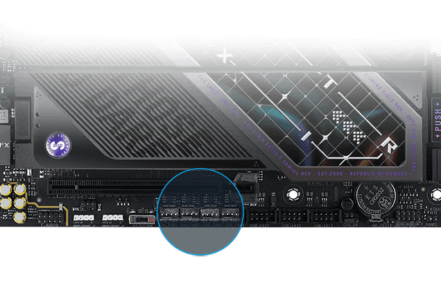 ROG STRIX X870E-E GAMING WiFi7 Neo 机箱风扇接针位置