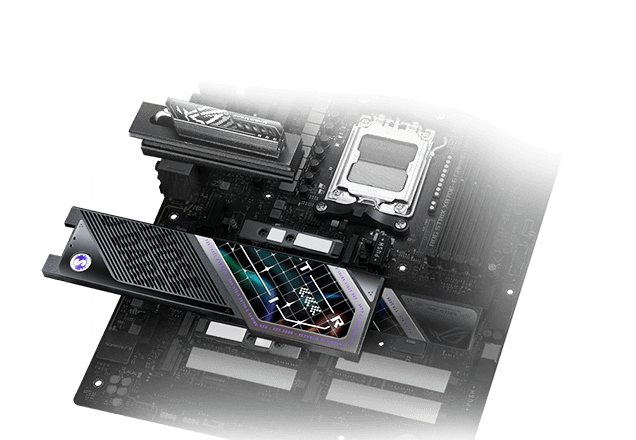 ROG STRIX X870E-E GAMING WiFi7 Neo M.2散热片与背板布局