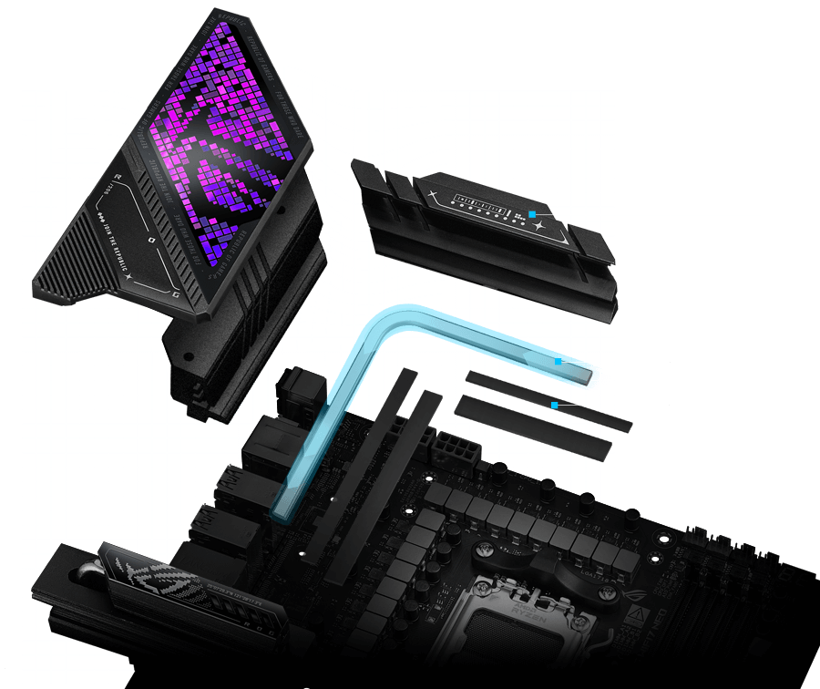 ROG STRIX X870E-E GAMING WiFi7 Neo VRM 散热设计布局