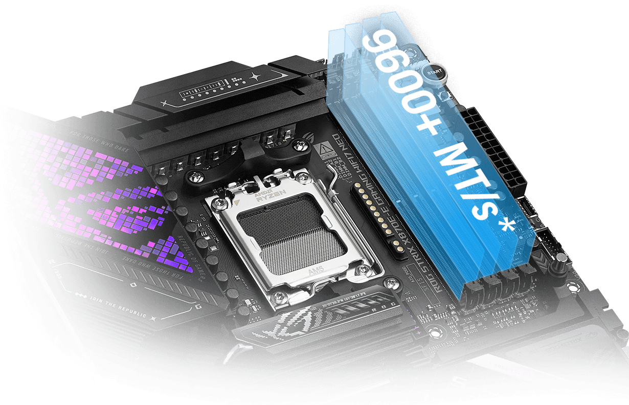 ROG STRIX X870E-E GAMING WiFi7 NEO 主板支持内存超频至 8400+ MT/s。