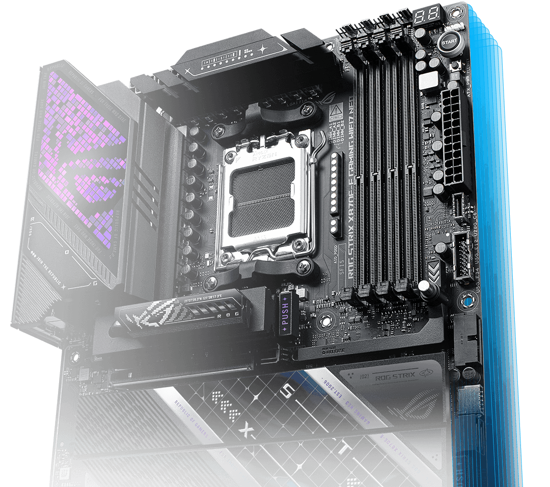 ROG Crosshair X870E Dark Hero 左侧角度