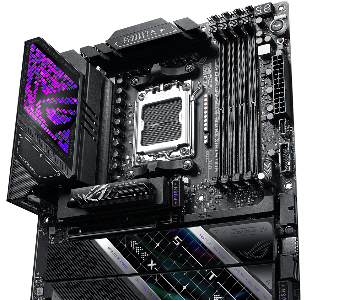 ROG STRIX X870E-E GAMING WiFi7 Neo 主板采用 18+2+2 供电模组,每个可处理高达 110A 电流。