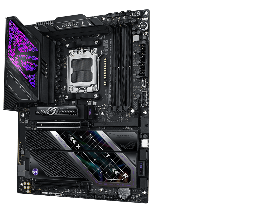 ROG STRIX X870E-E GAMING WiFi7 Neo 主板正面与背面