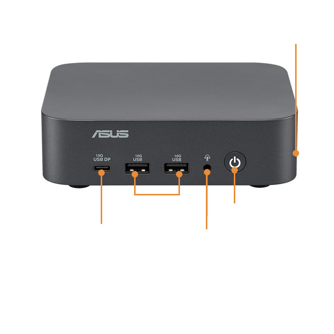 VM31 迷你电脑正面 I/O 接口