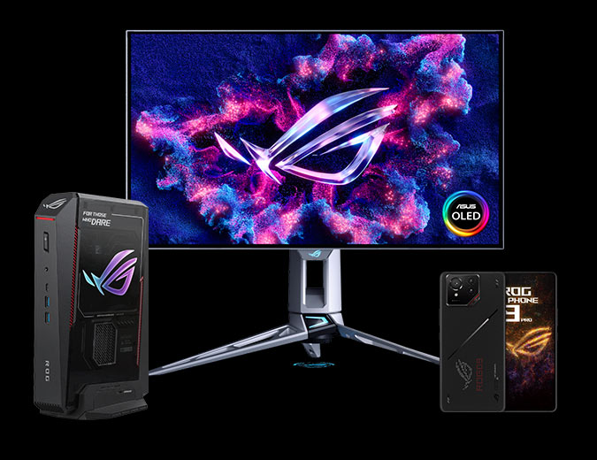ROG NUC 16、OLED 显示器和ROG游戏手机