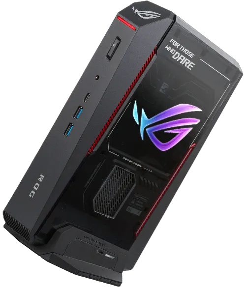 ROG NUC 16 黑色款的正面视图