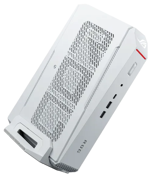 ROG NUC 16 白色款的背面视图