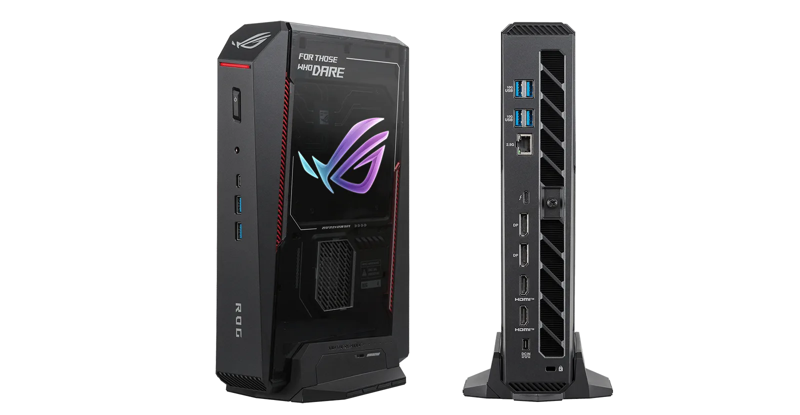 ROG NUC 16 的正面和背面视图