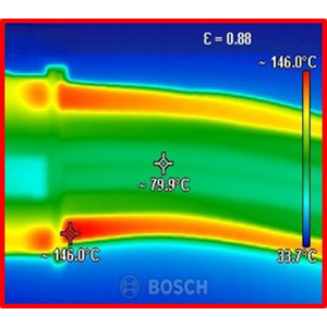 Normal displays warmer and unbalanced areas. Text and arrows included.