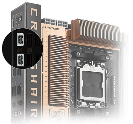 ROG CROSSHAIR 2006 配备两个 USB4® Type-C® 接口