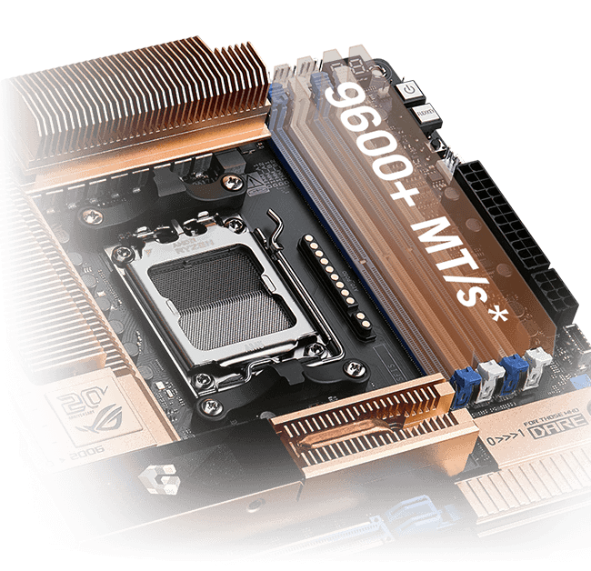 ROG CROSSHAIR 2006 主板支持内存超频至 8600+ MT/s。