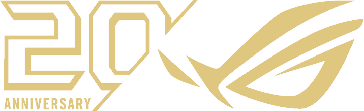 ROG 20 周年纪念标志。