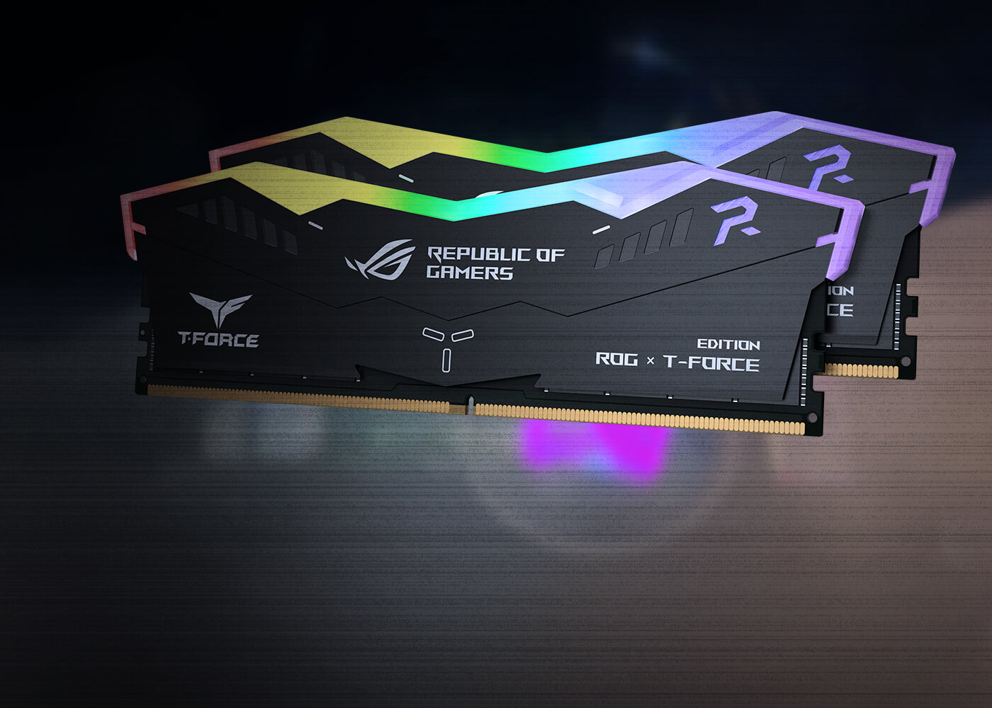 An internal view of the ROG G1000 EDITION 20 highlighting key components. The central focus is the RAM.