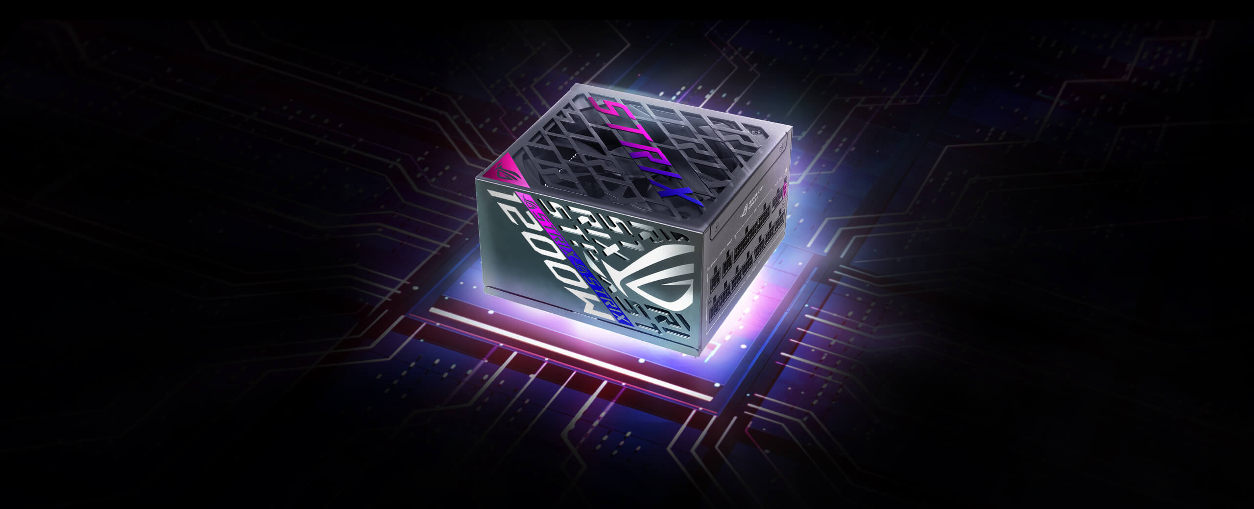 ROG Strix 1200W Platinum 白金牌电源，具备 GaN 晶体管与GPU-First 华硕独有显卡优先智能稳压技术