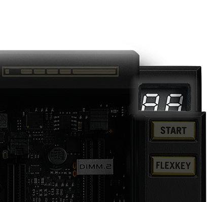 ROG Crosshair X870E 20周年版上的 Q-CODE 诊断灯