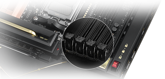 ROG Crosshair X870E 20周年版采用 NitroPath DRAM 插槽技术