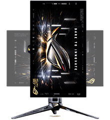 ROG 超杀27 Pro 二代 20周年版支持垂直旋转。