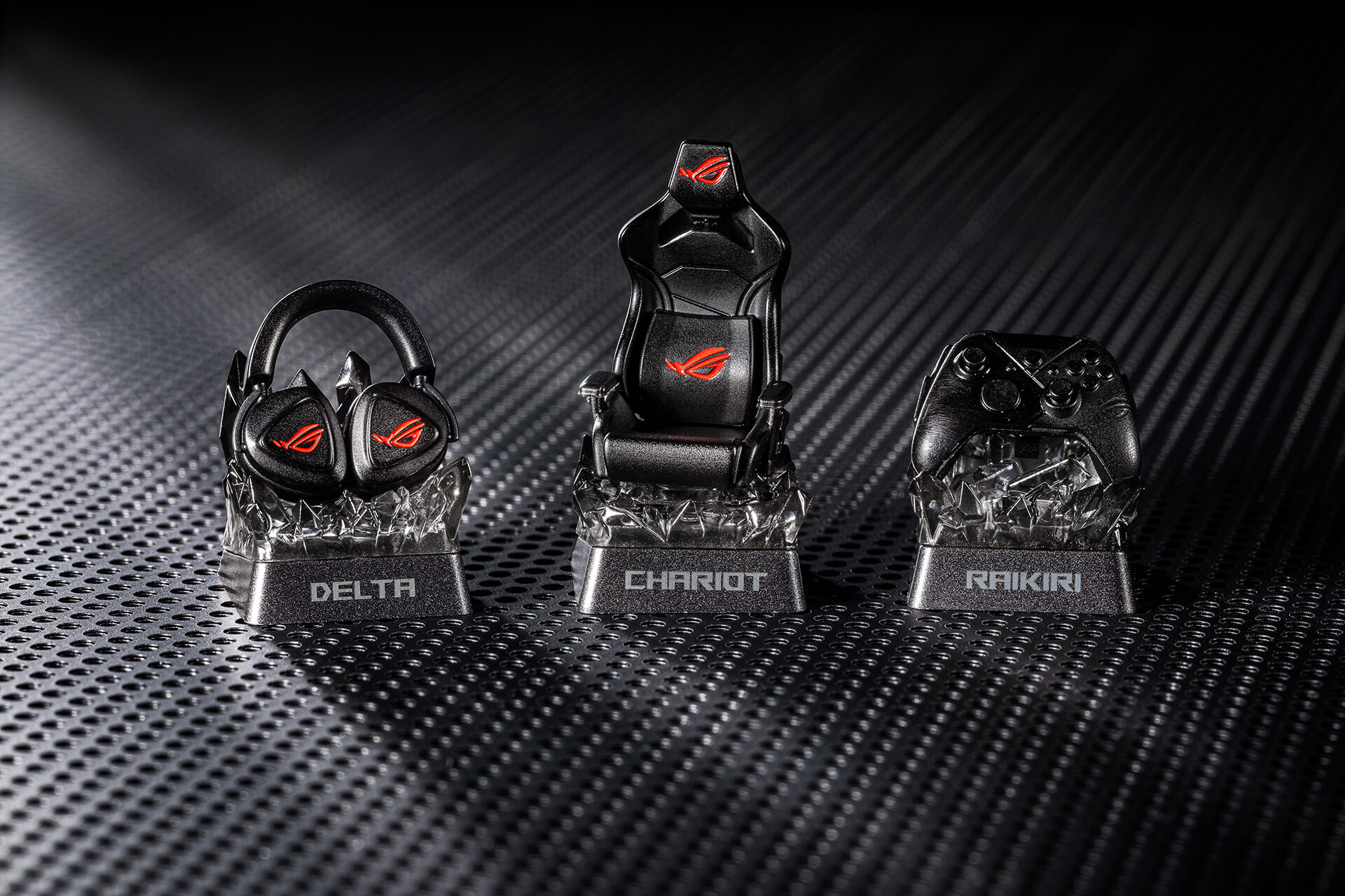 ROG Delta, ROG Chariot and ROG Raikiri Pro keycap front view