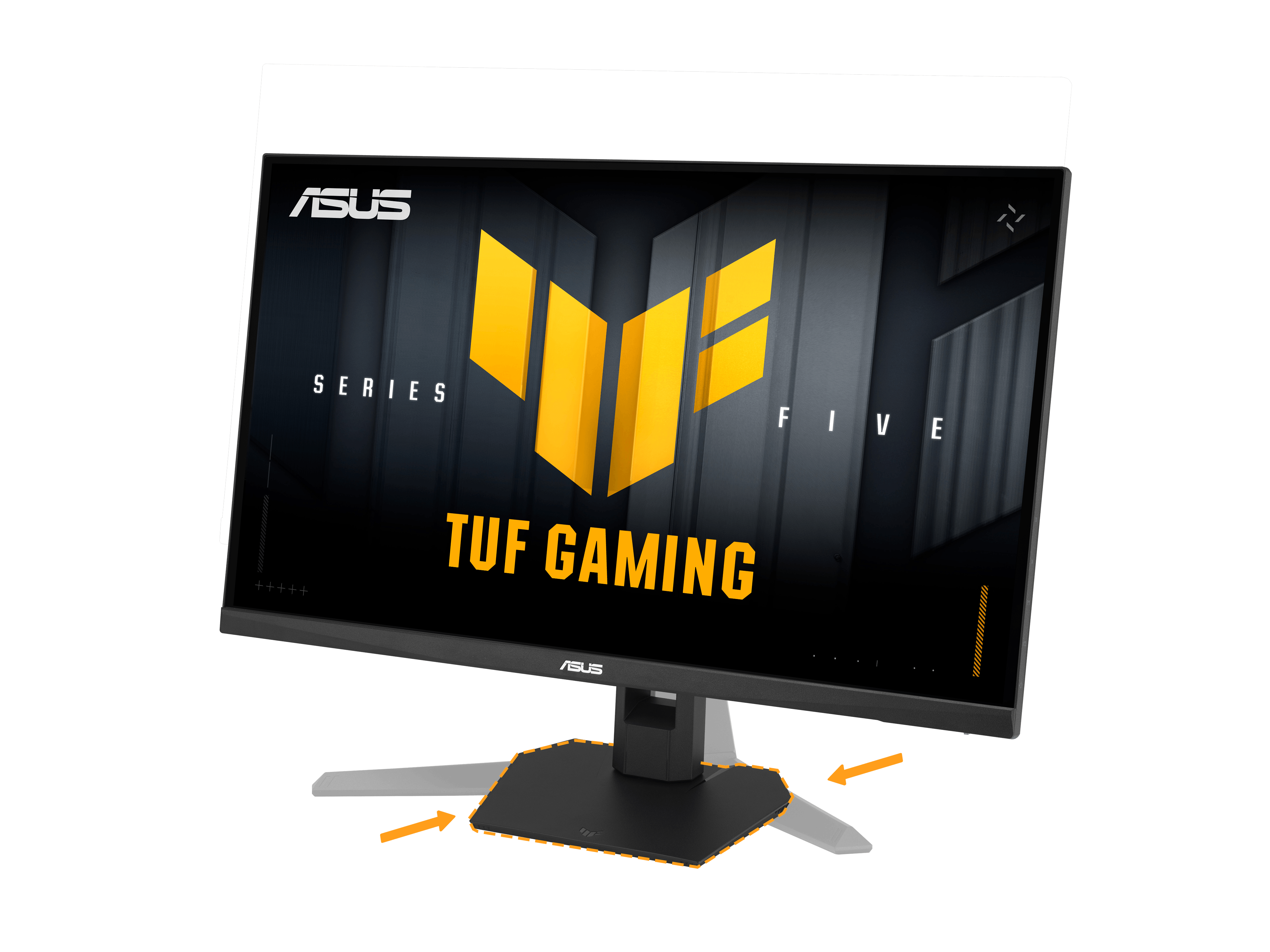 这款全新的 TUF GAMING 电竞显示器专为现代玩家打造,采用紧凑的底座设计,为您腾出宝贵的桌面空间来放置键盘和鼠标。这种时尚、极简的设计,即使在最激烈的游戏对战中也能提供稳如泰山的支撑,让您心无旁骛地专注于游戏操作。